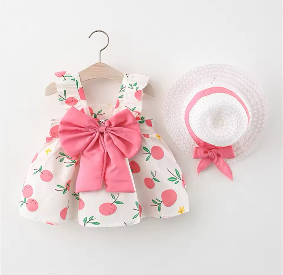 Fruits Summer Dress With Hat