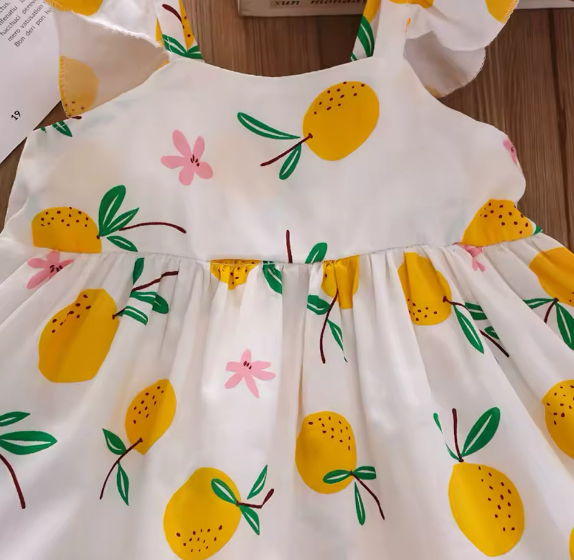 Fruits Summer Dress With Hat