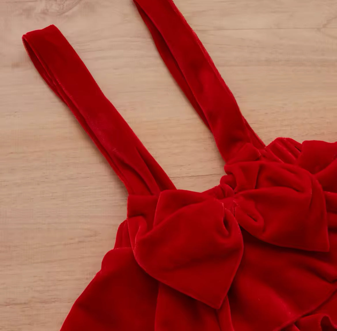 Red Suspender & Frilled Shirt Set