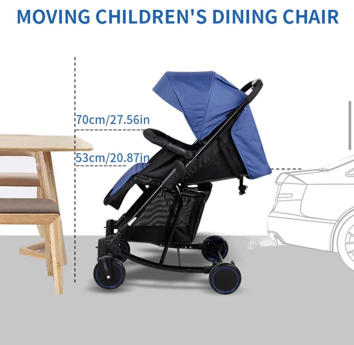 One hand fold Mia lightweight stroller