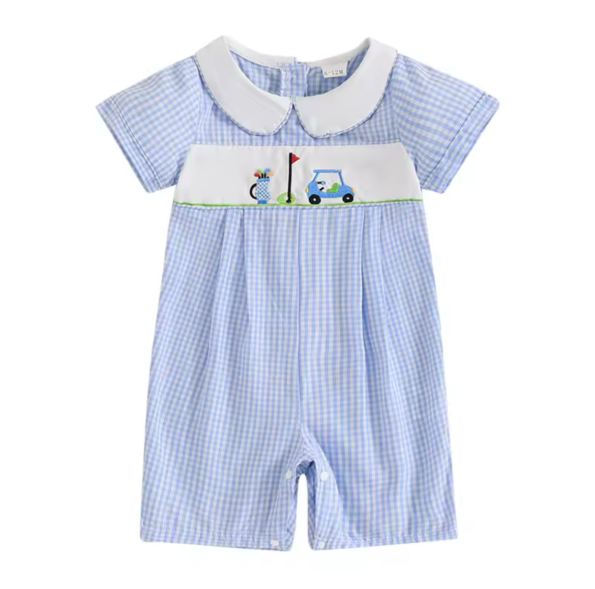 Boys embroidery Romper