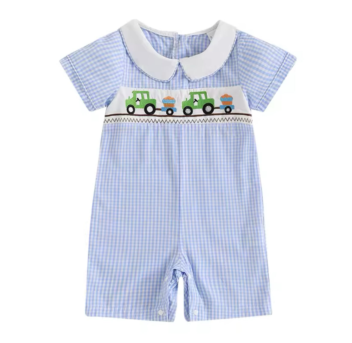 Boys embroidery Romper