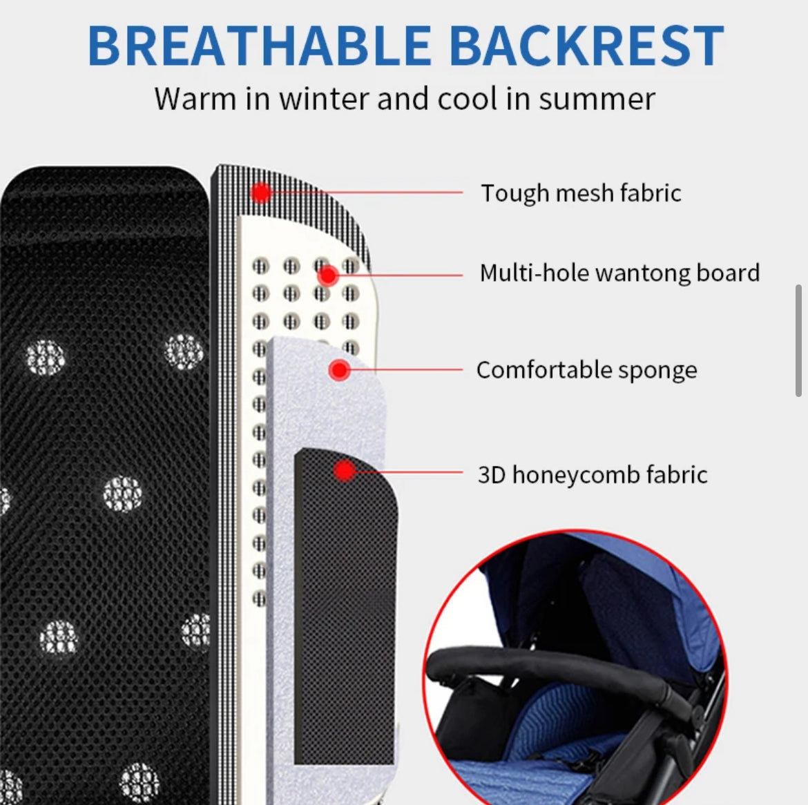 One hand fold Mia lightweight stroller