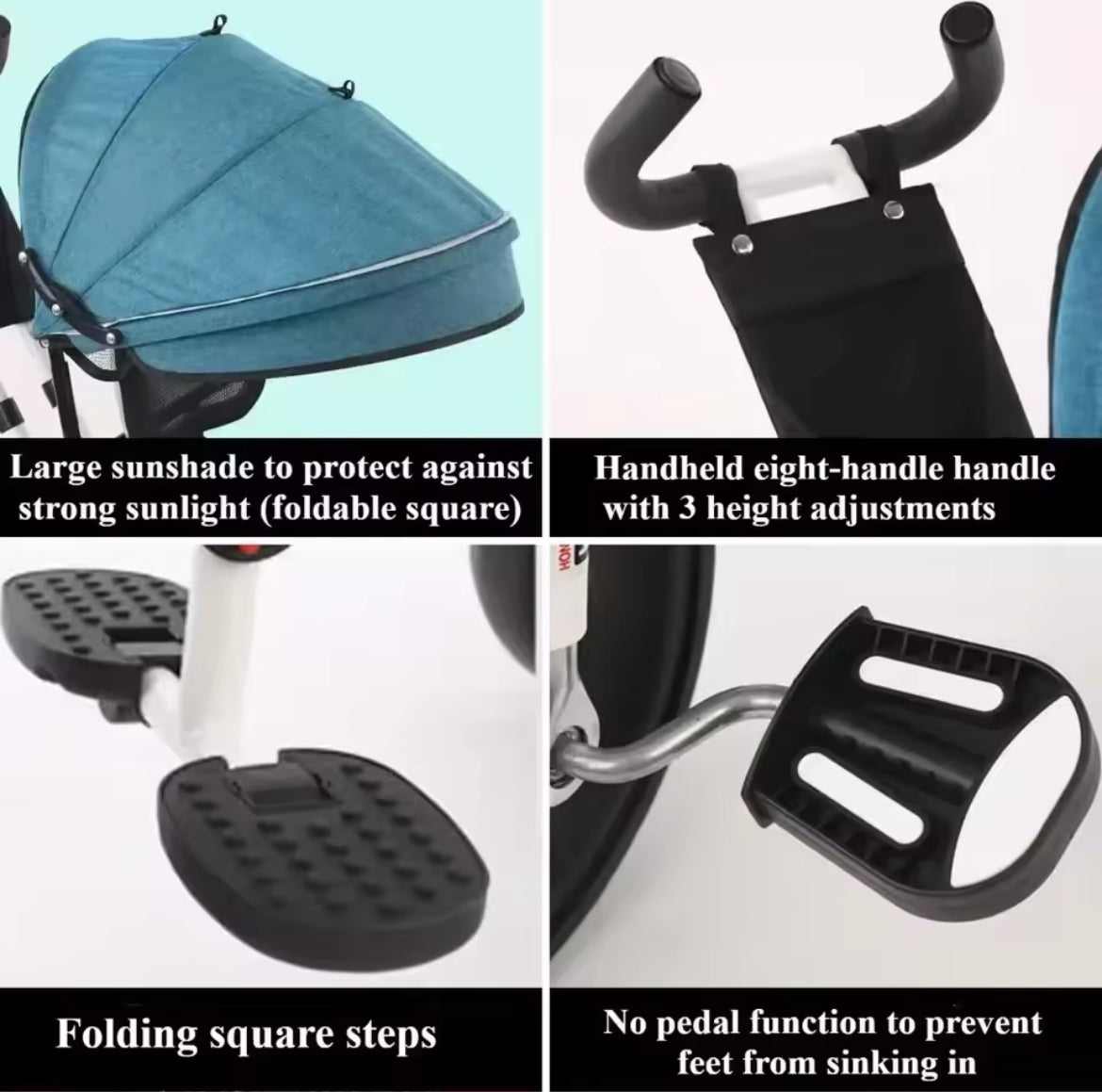 3 in 1 Ava Push Control Tricycle