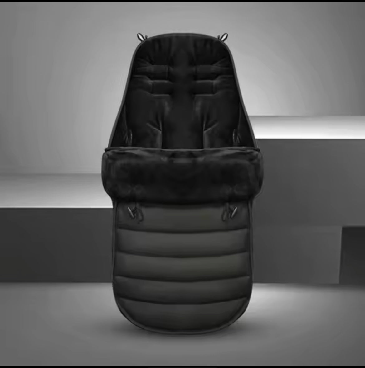 Wind proof stroller footmuff