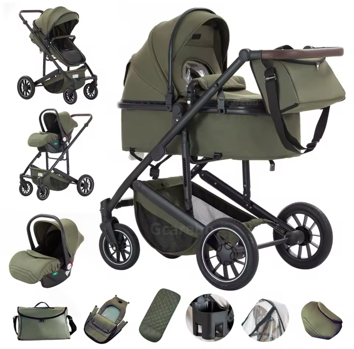 The Jade Luxury 3In1 Travel System.