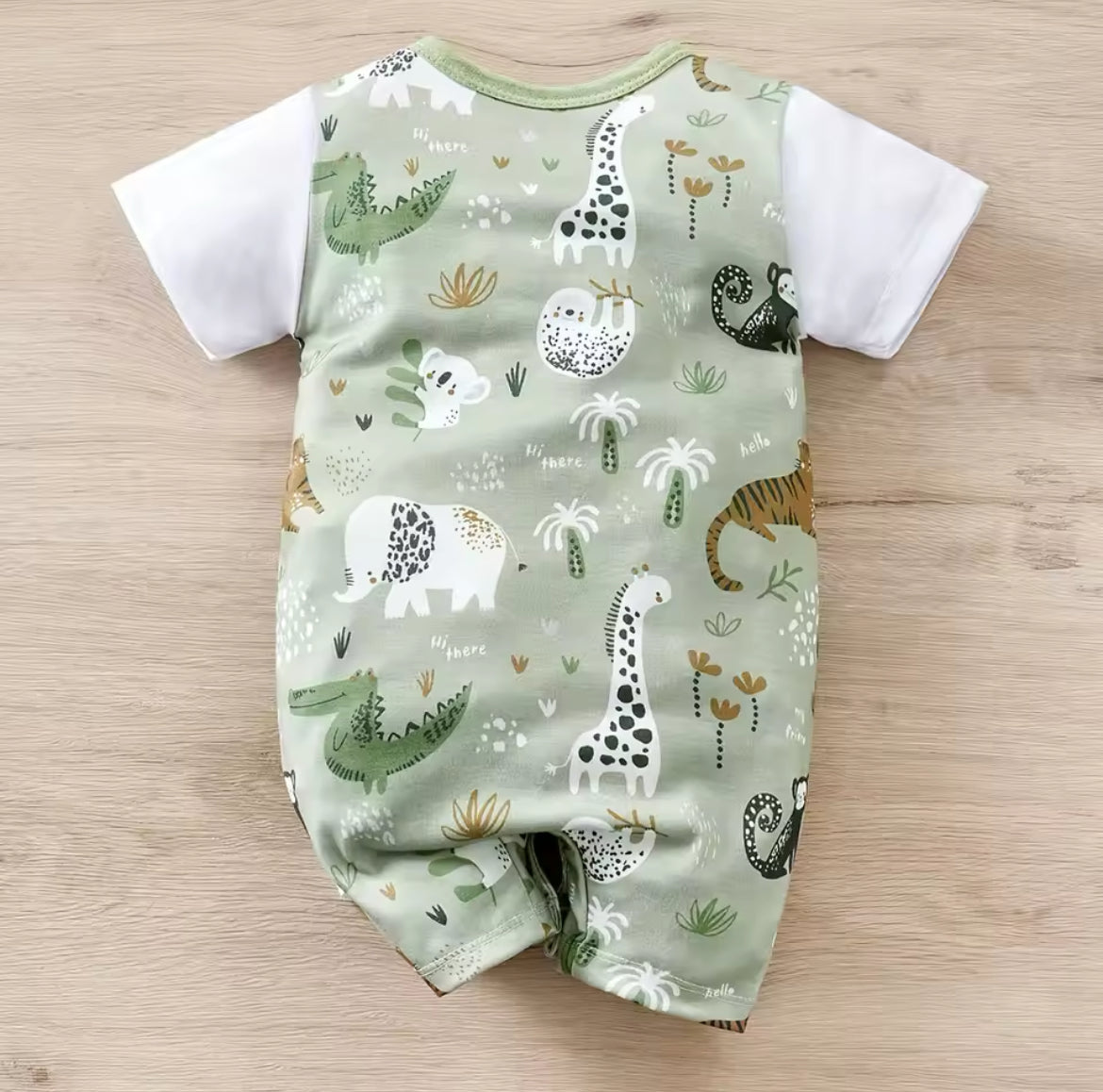 Animal Print Dungaree Set
