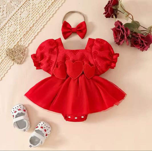 Be my valentine baby grow