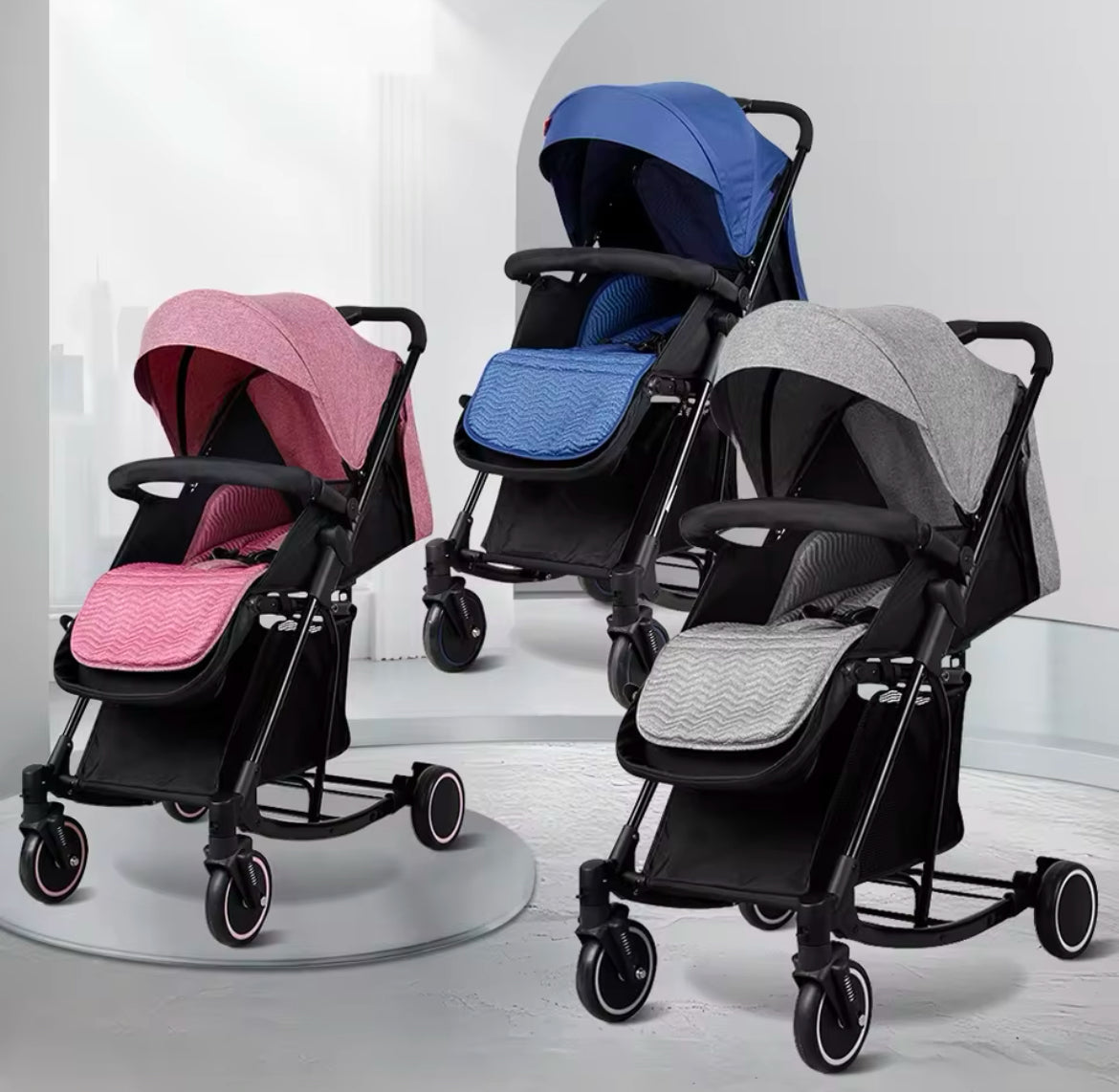 One hand fold Mia lightweight stroller