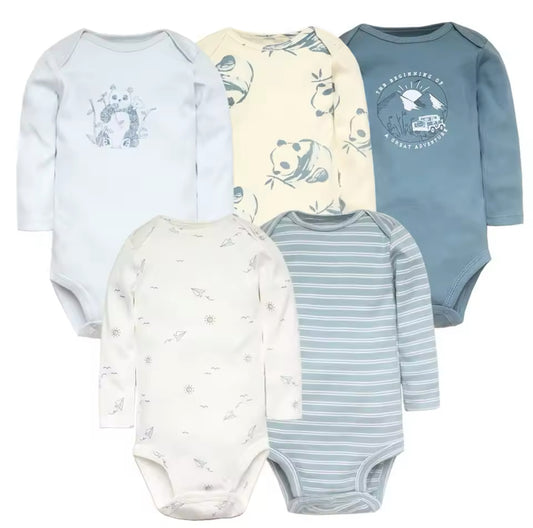 5-Piece Boys baby vests