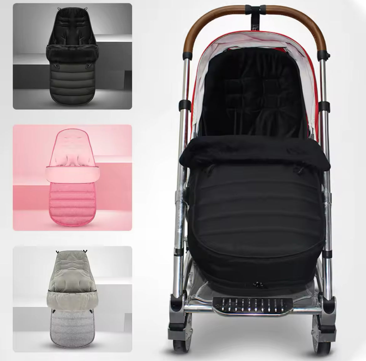 Wind proof stroller footmuff